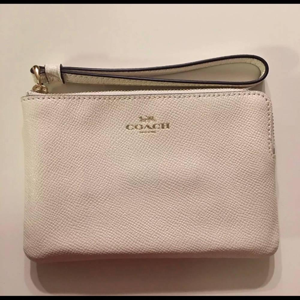 Coach Wristlet-New-Chalk Off White Color - Picture 1 of 4